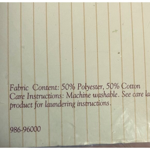 Vtg Grand Manor Blue Blouson Valance 84" W x 15" L Solid Cotton Blend Retro NOS - Picture 6 of 10